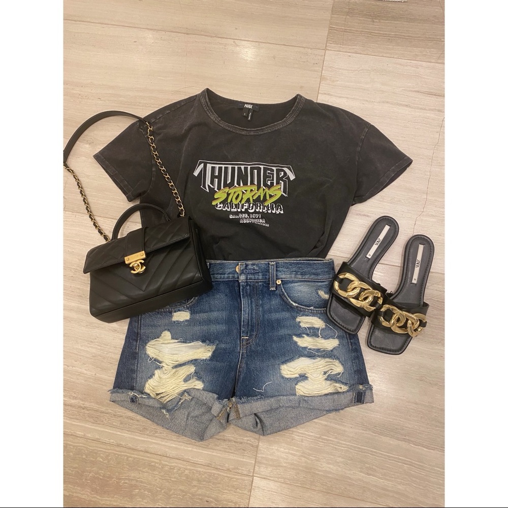 7 for all mankind distressed shorts: Orig. $138